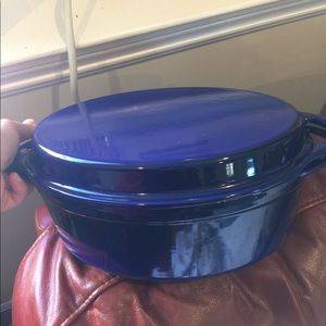 Le Creuset dutch oven with grill lid